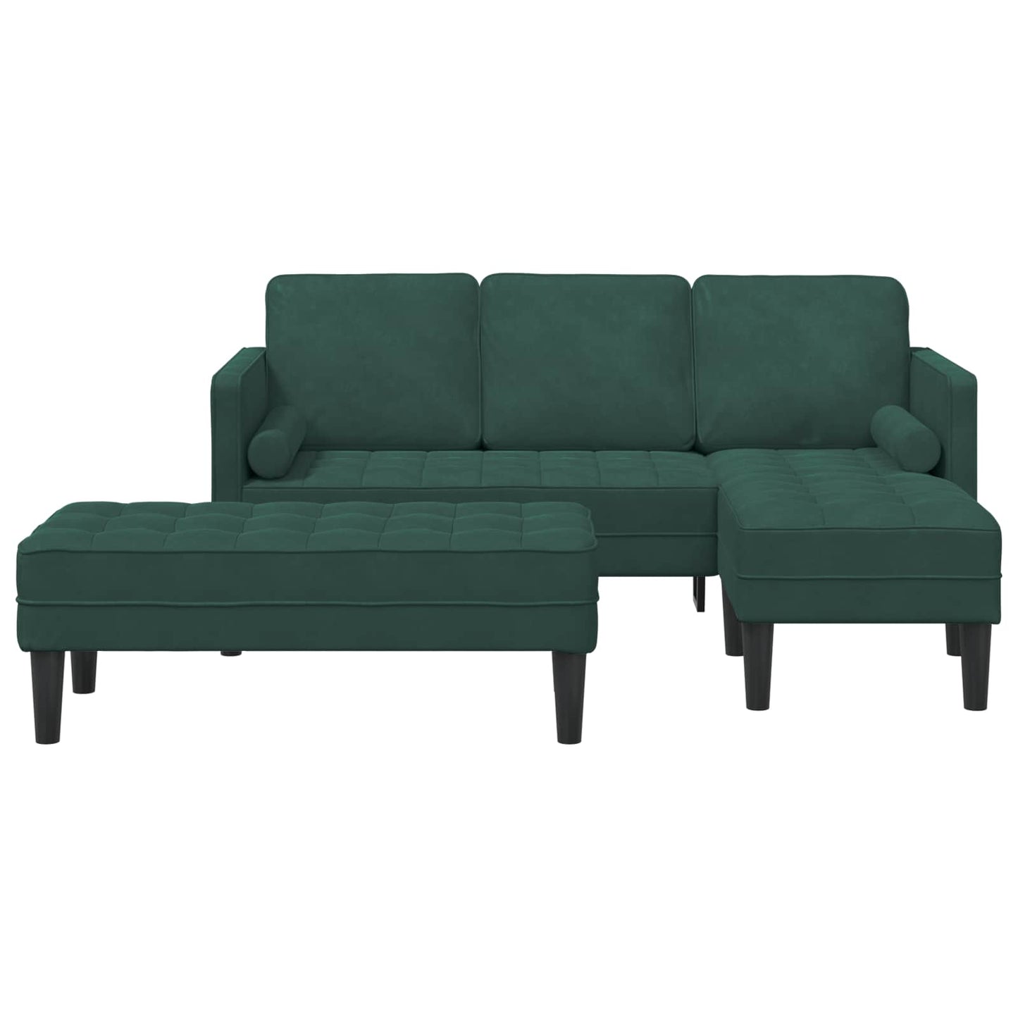 Sofa Set mit Kissen 2 pcs Dunkelgrün Polyester