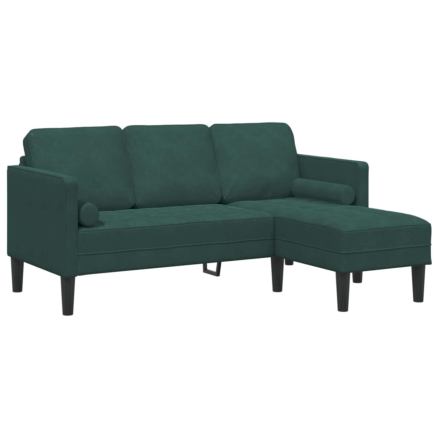 Sofa Set mit Kissen 2 pcs Dunkelgrün Polyester