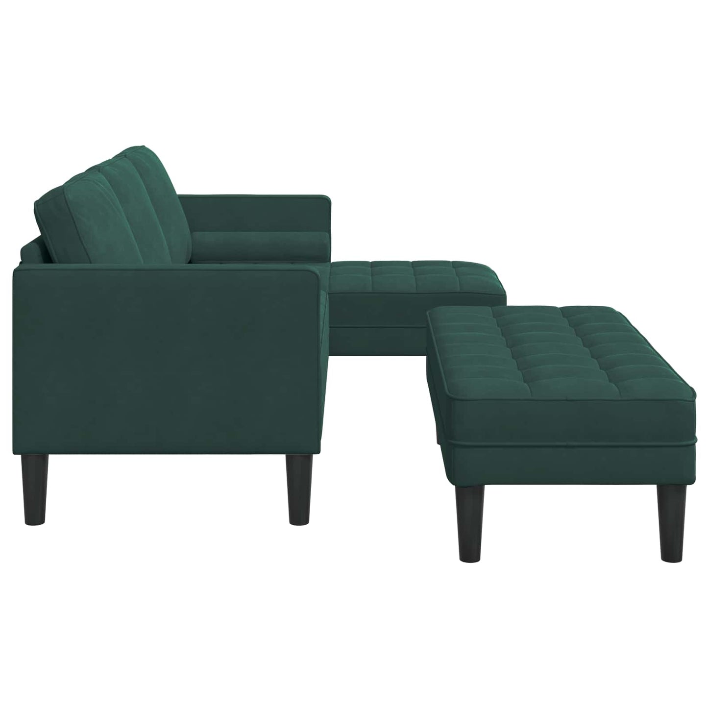 Sofa Set mit Kissen 2 pcs Dunkelgrün Polyester