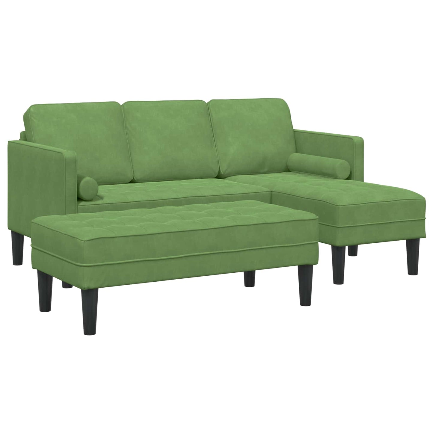 Sofa Set mit Kissen 2 pcs Hellgrün Polyester