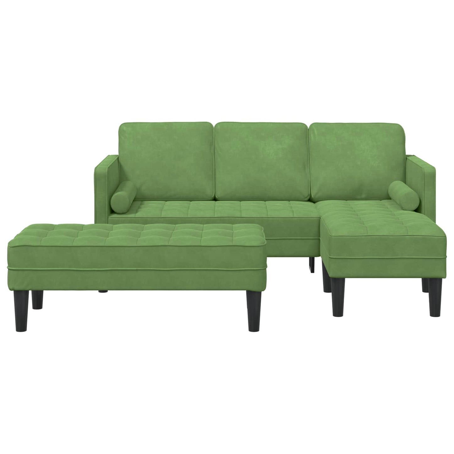 Sofa Set mit Kissen 2 pcs Hellgrün Polyester