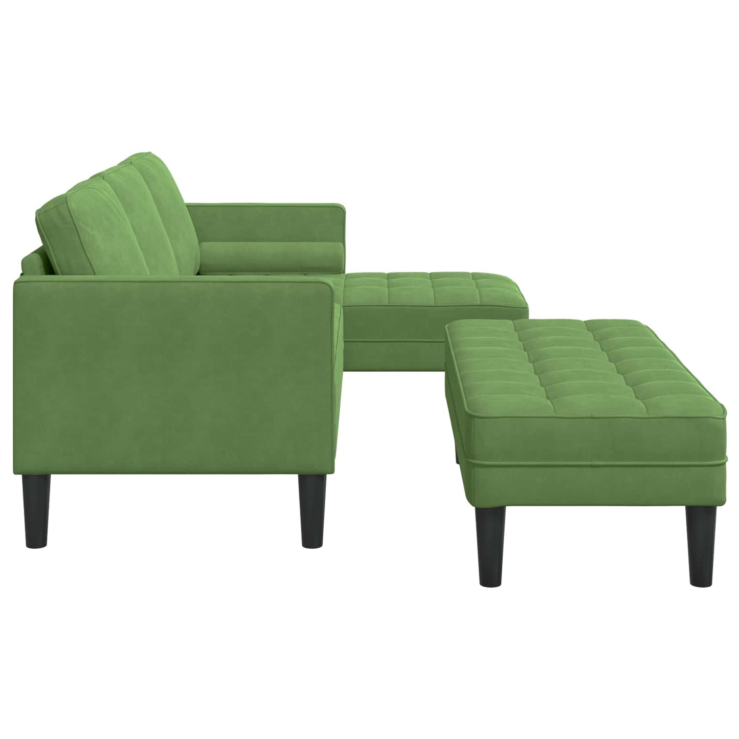 Sofa Set mit Kissen 2 pcs Hellgrün Polyester