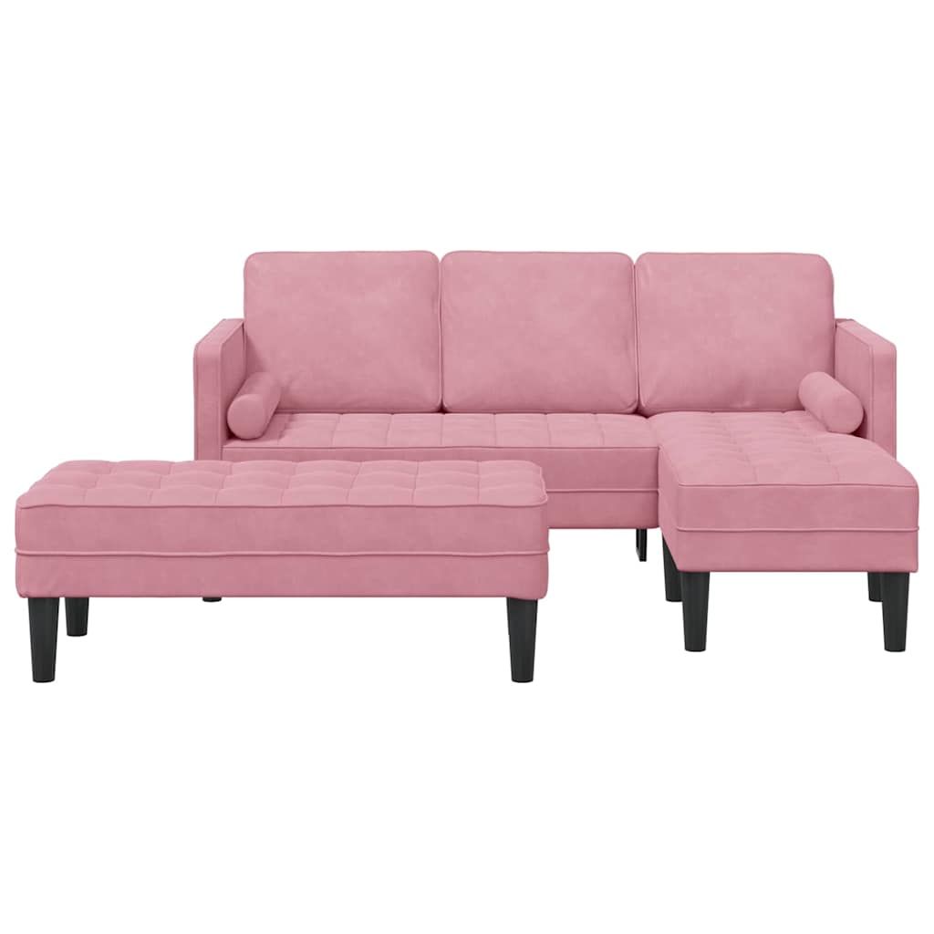 Sofa Set mit Kissen 2 pcs Rosa Polyester