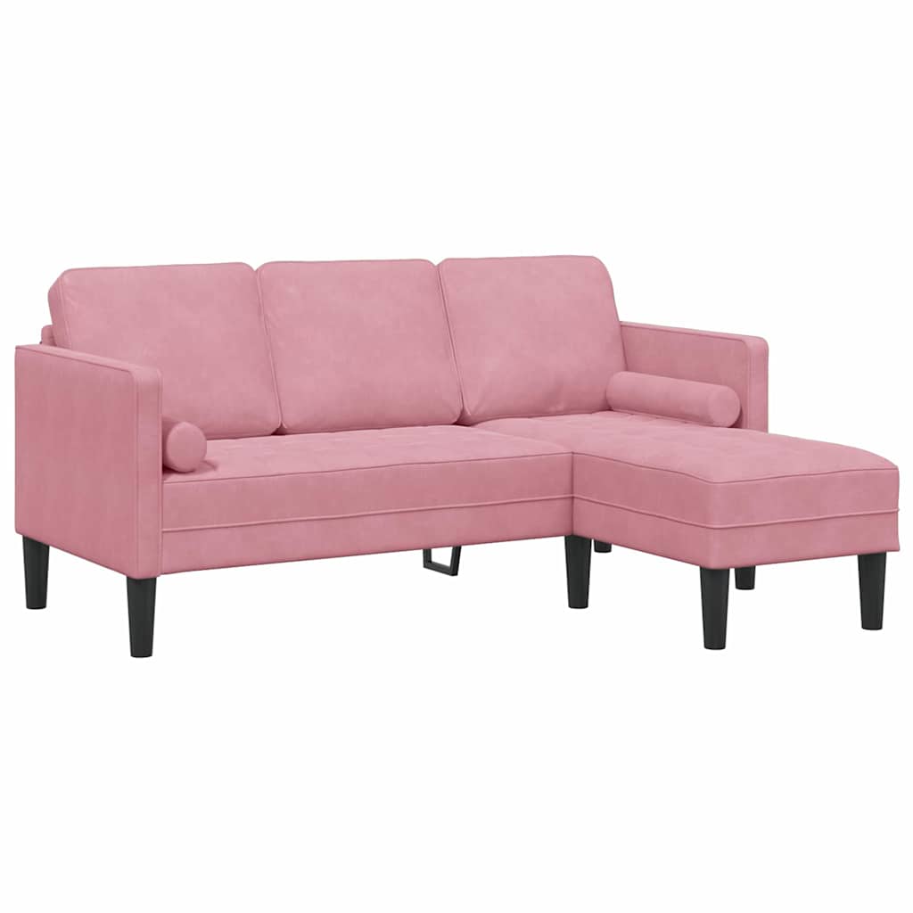 Sofa Set mit Kissen 2 pcs Rosa Polyester