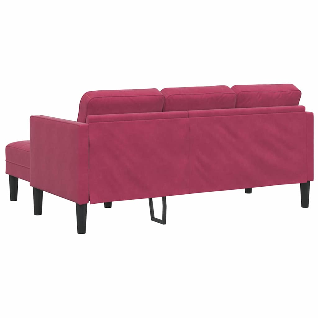 Sofa Set mit Kissen 2 pcs Weinrot Polyester