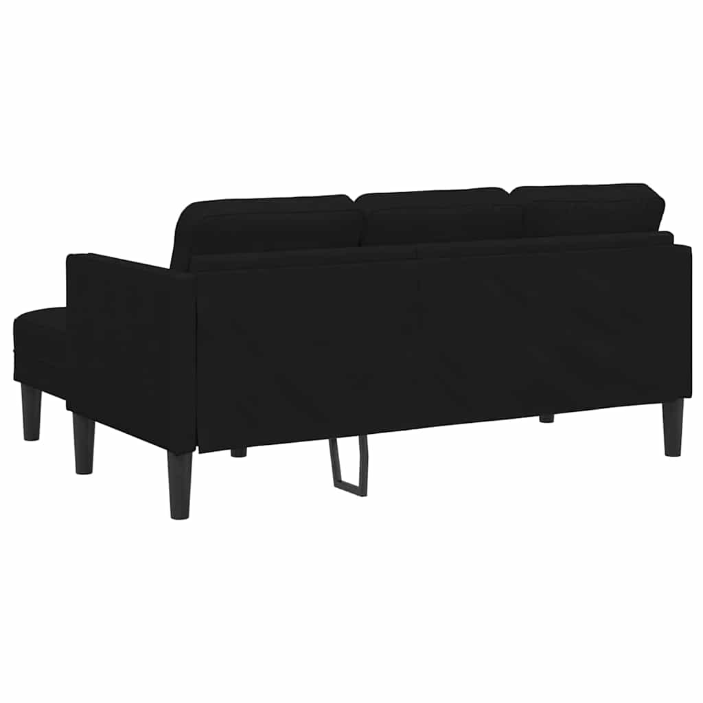 Sofa Set mit Kissen 2 pcs Schwarz Polyester