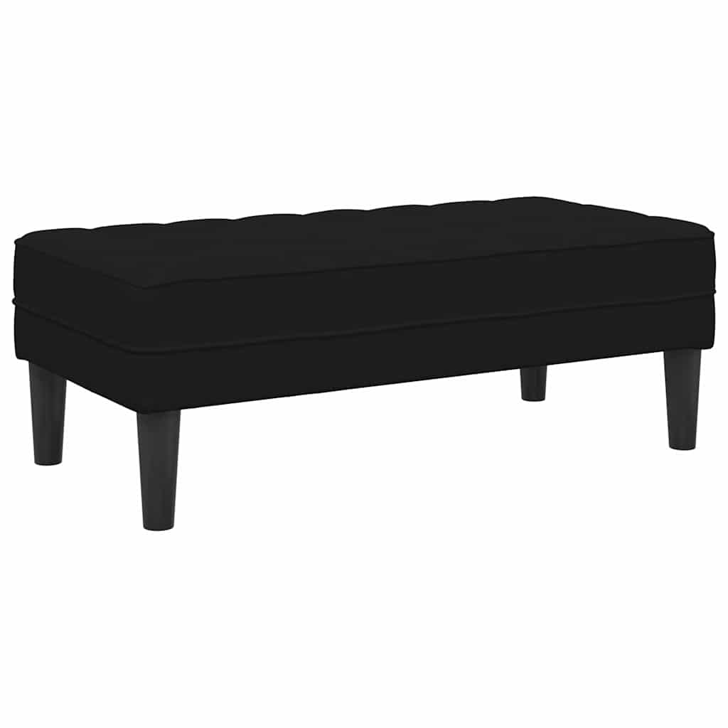 Sofa Set mit Kissen 2 pcs Schwarz Polyester