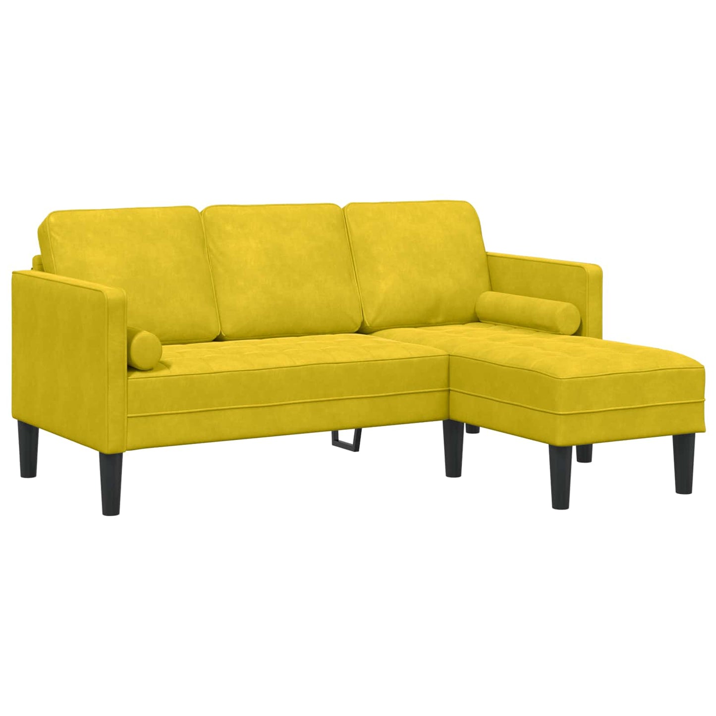 Sofa Set mit Kissen 2 pcs Gelb Polyester