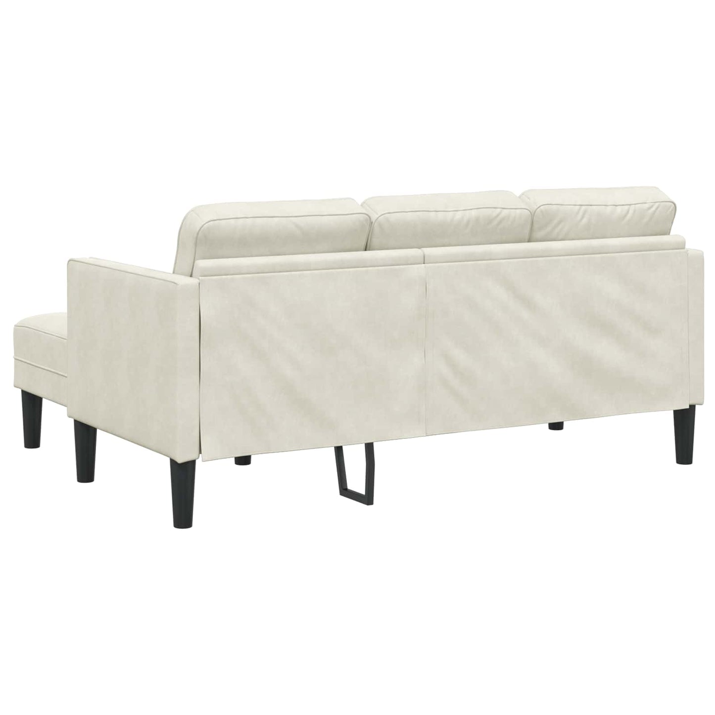 Sofa Set mit Kissen 2 pcs Creme Polyester