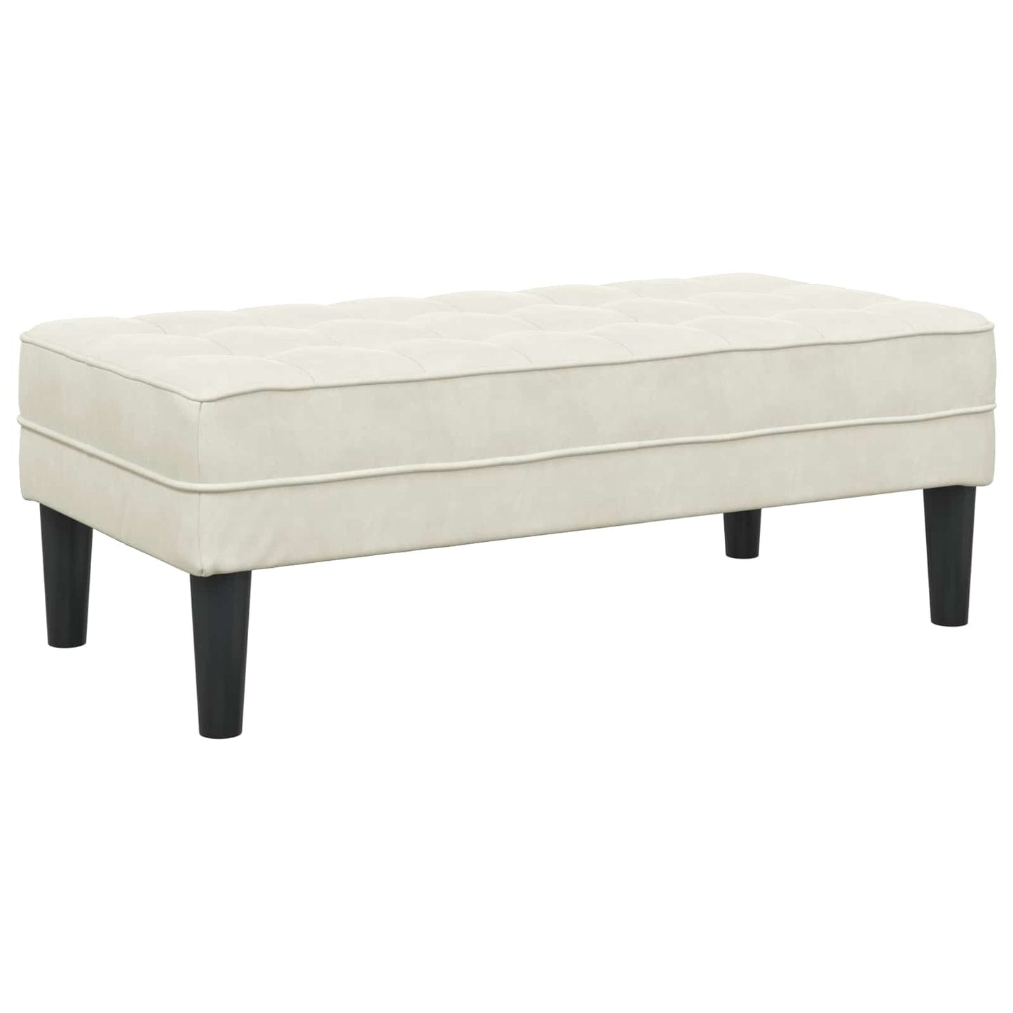 Sofa Set mit Kissen 2 pcs Creme Polyester