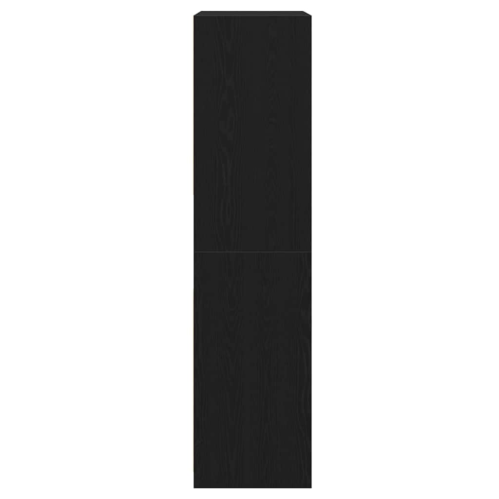 Kleiderschrank mit Regal Schwarz Eichen-Optik 100 x 50 x 200 cm