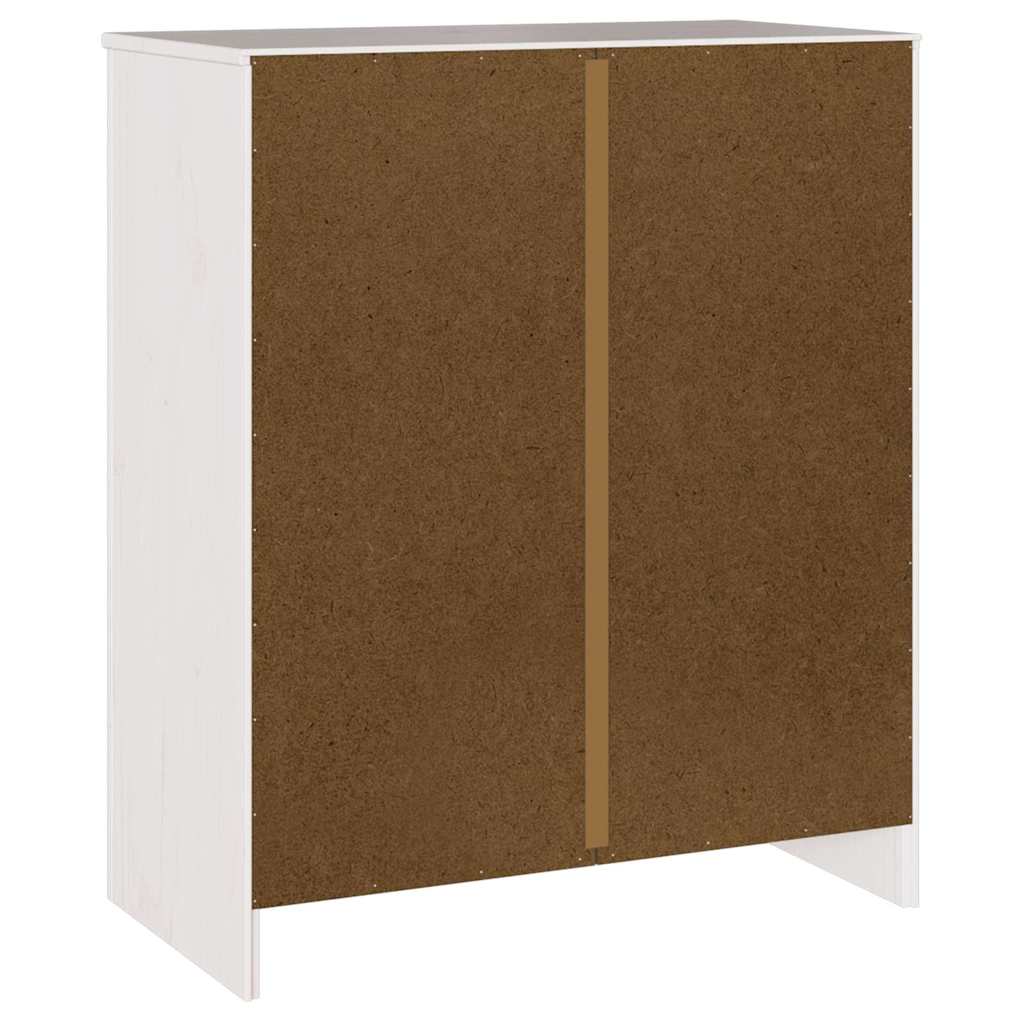 Kommode Drammen Weiß 76,5 x 40 x 91 cm Massivholz Kiefer