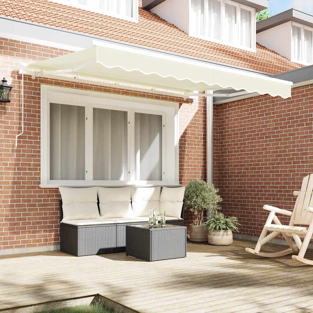 Einziehbare Markise Creme 250 x 200 cm Stoff