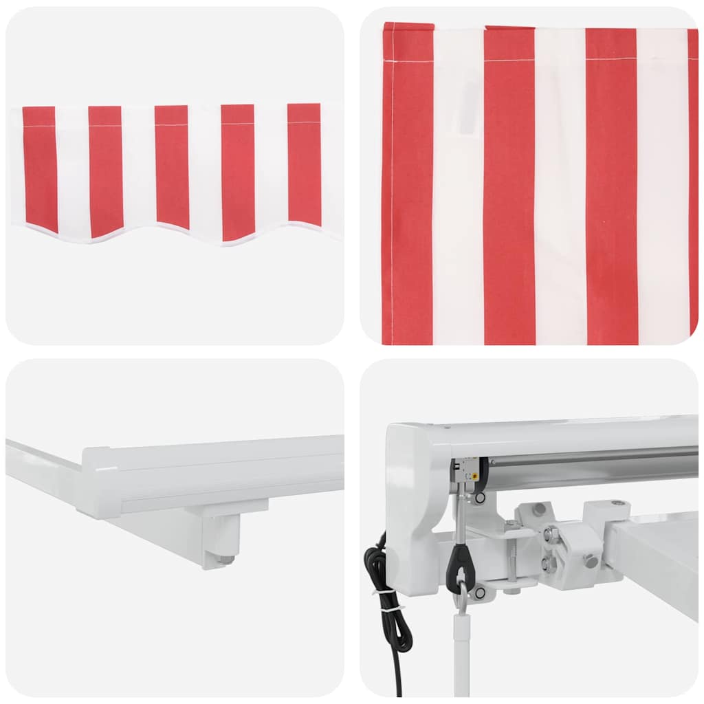 Markisenrahmen Rot und Weiß 250 x 200 cm
