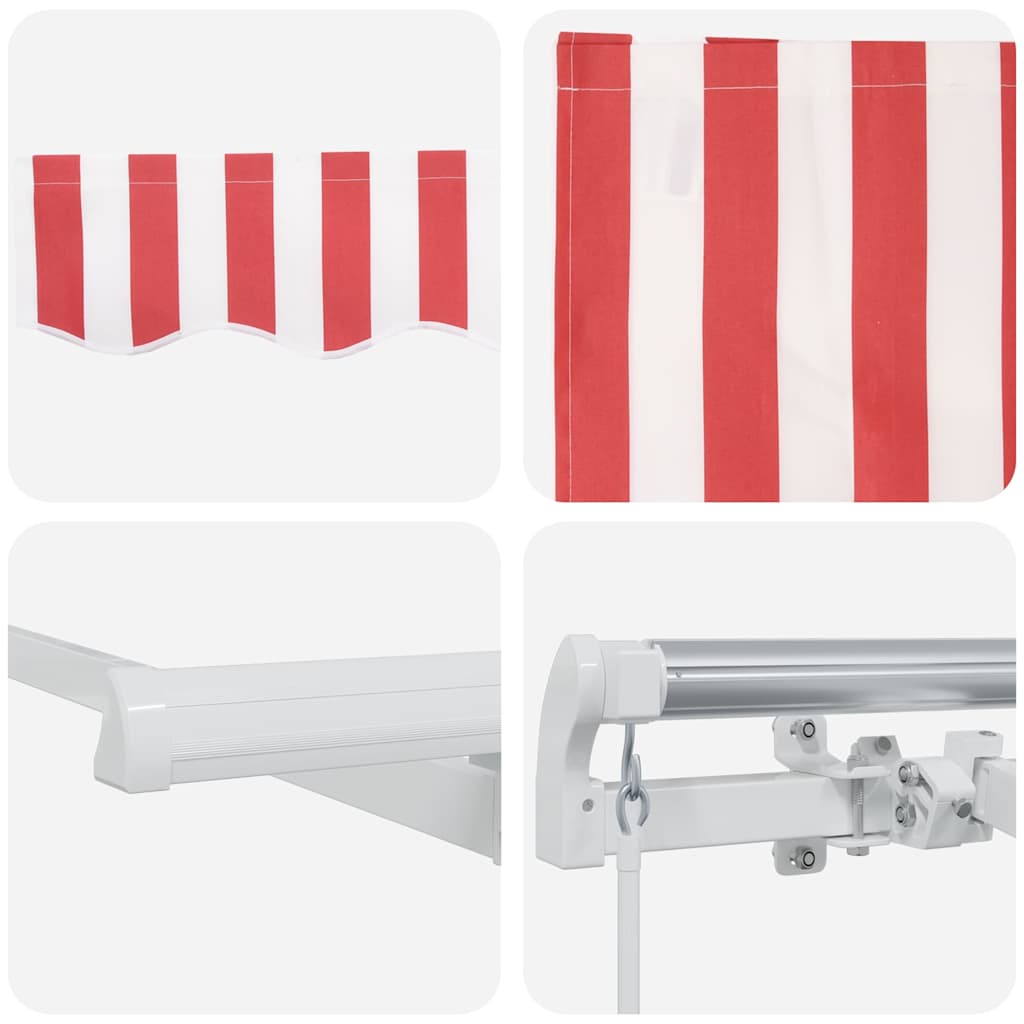 Einziehbare Markise Rot 250 x 200 cm Stoff