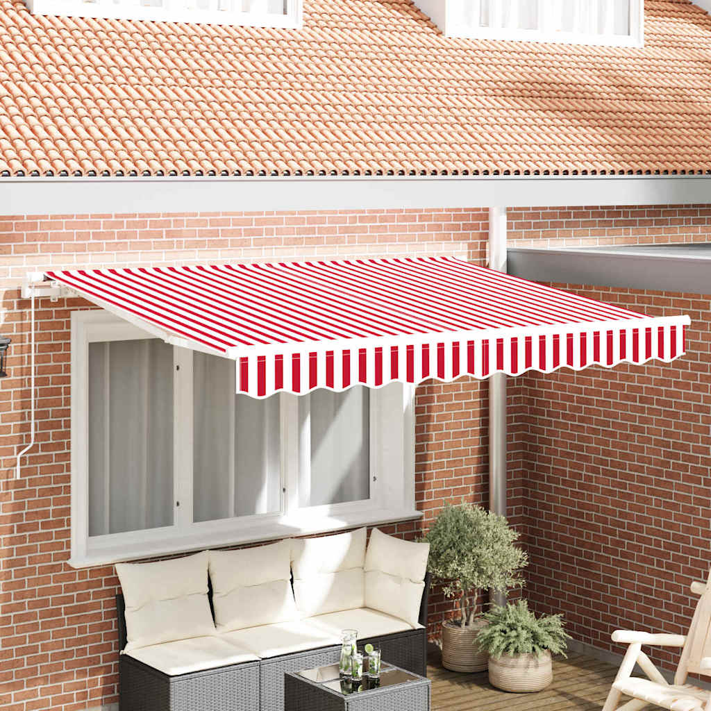 Einziehbare Markise Rot 250 x 200 cm Stoff
