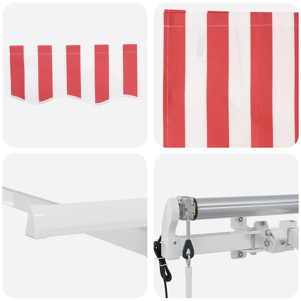 Einziehbare Markise Rot 250 x 200 cm Stoff