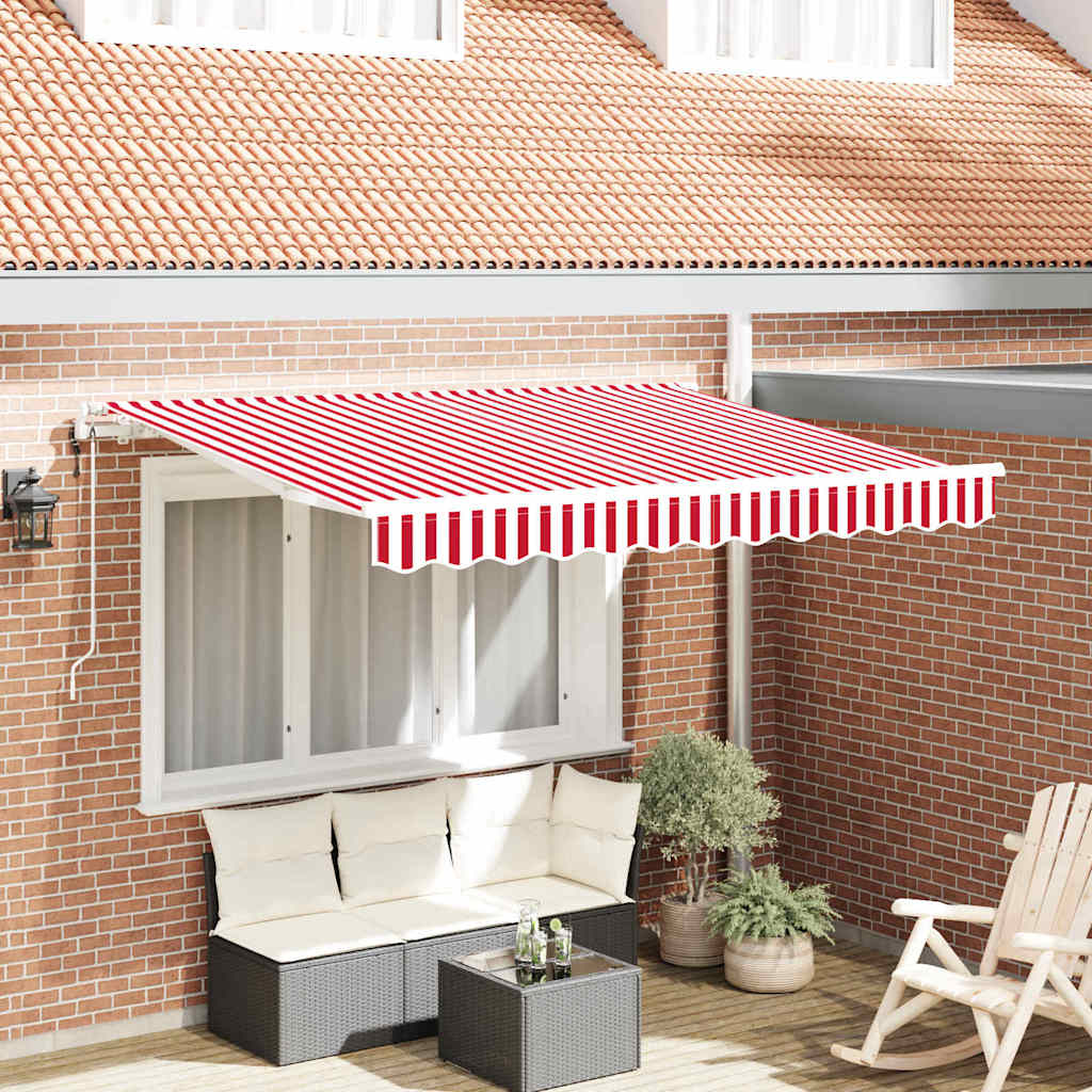 Einziehbare Markise Rot 250 x 200 cm Stoff