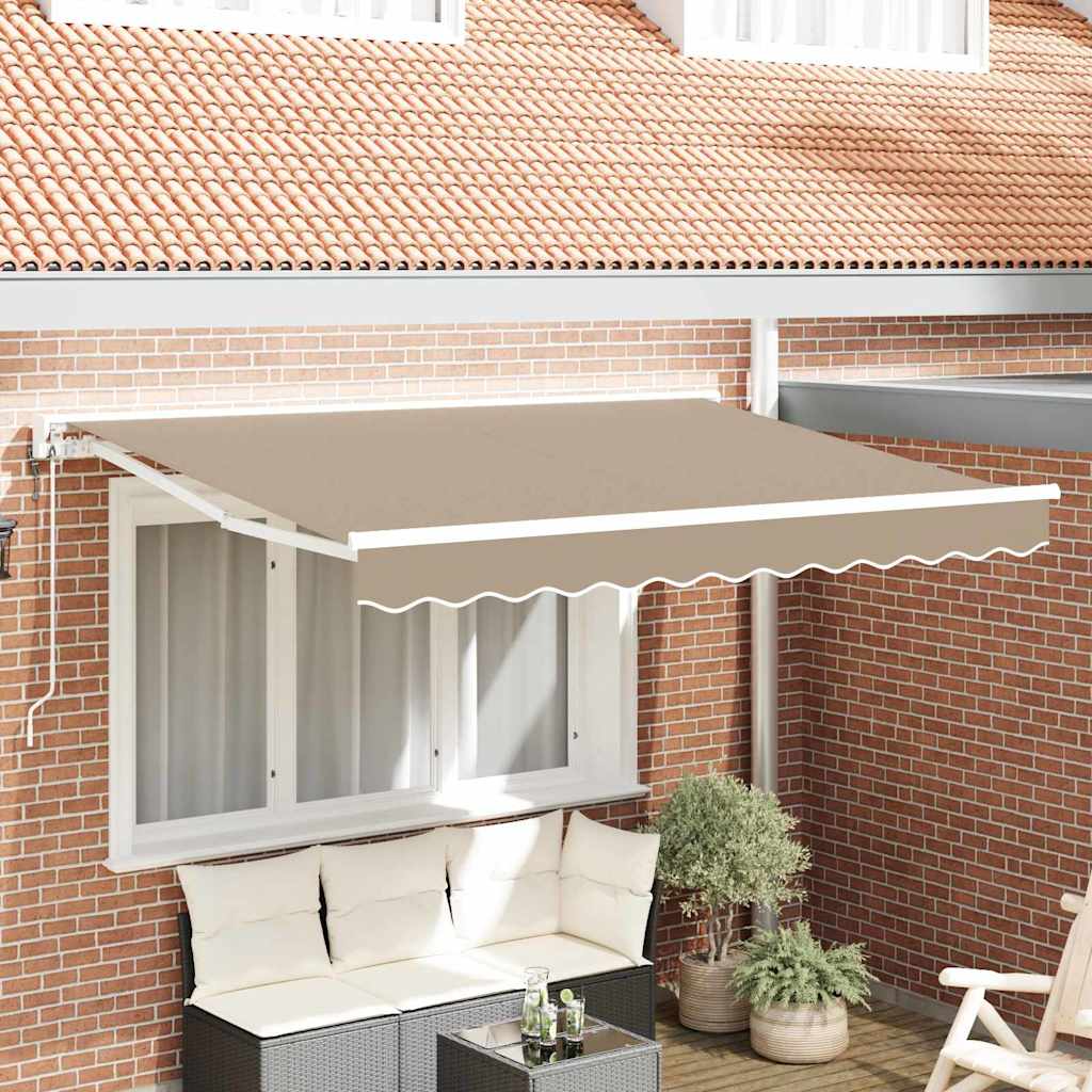 Markisenrahmen Beige 250 x 200 cm Polyester mit PU-Beschichtung