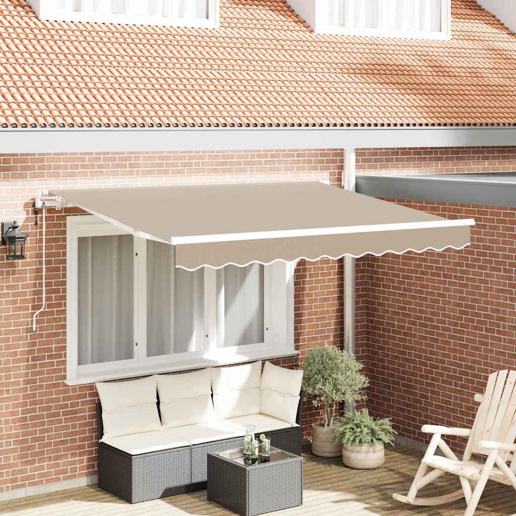 Einziehbare Markise Beige 250 x 200 cm Stoff
