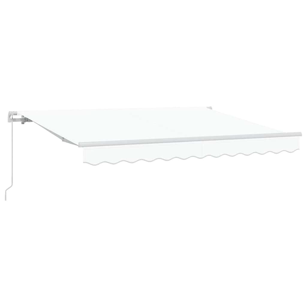 Einziehbare Markise Weiß 250 x 200 cm Stoff