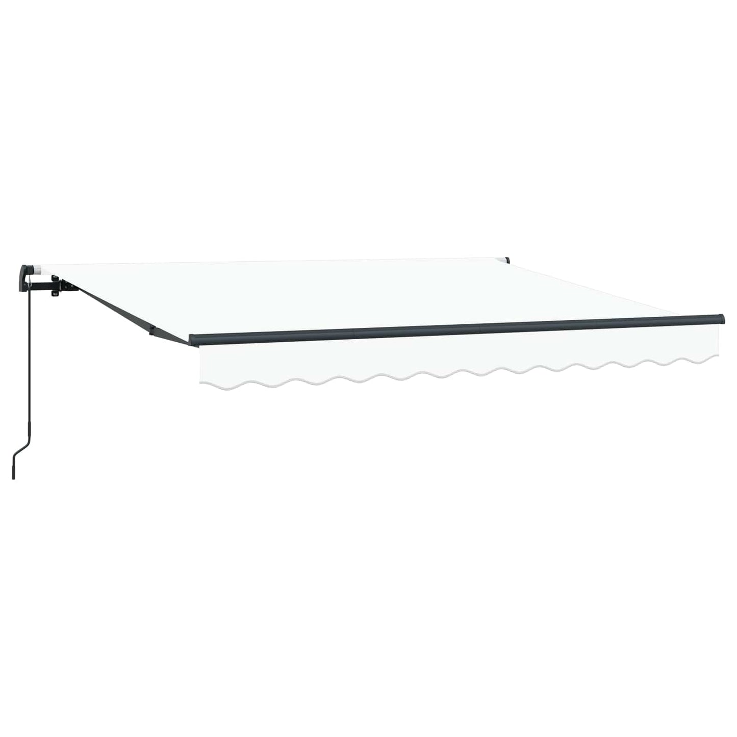 Einziehbare Markise Weiß 250 x 200 cm Stoff