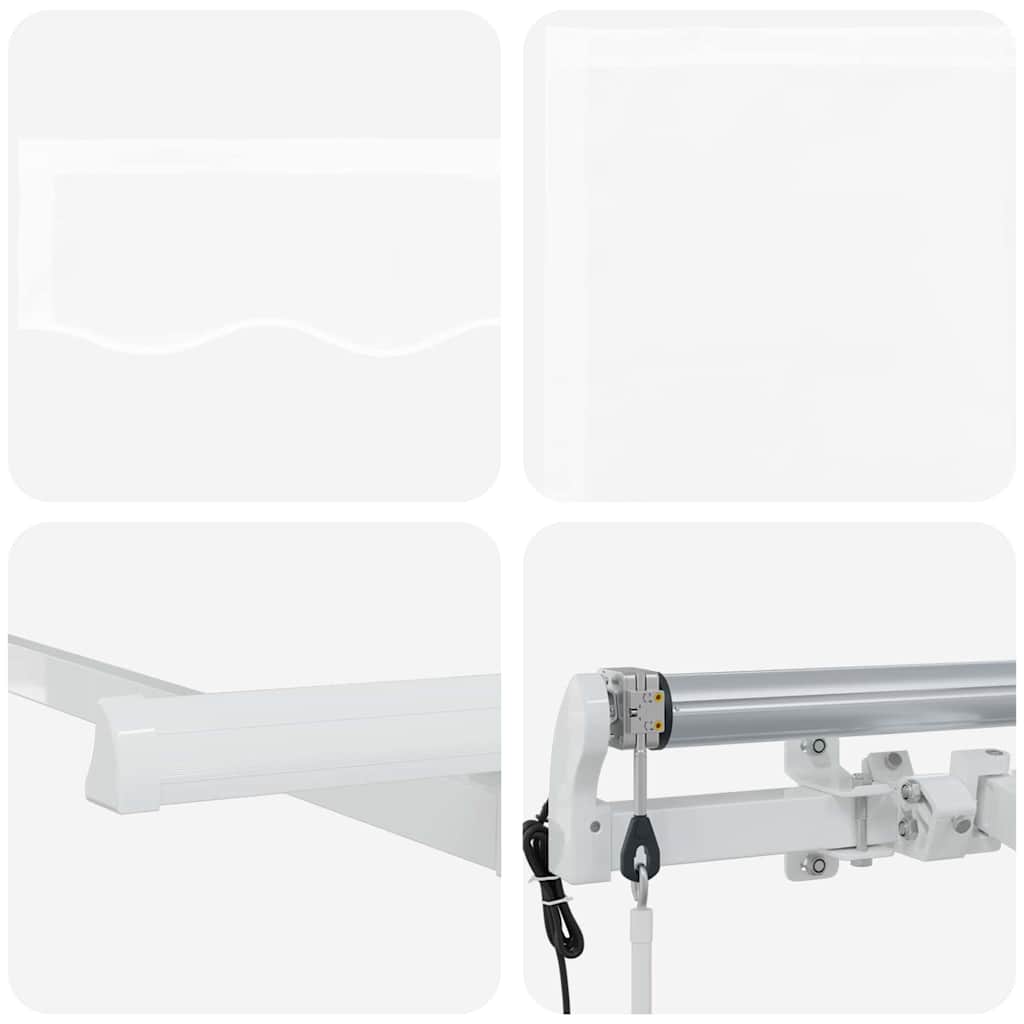 Einziehbare Markise Weiß 250 x 200 cm Stoff