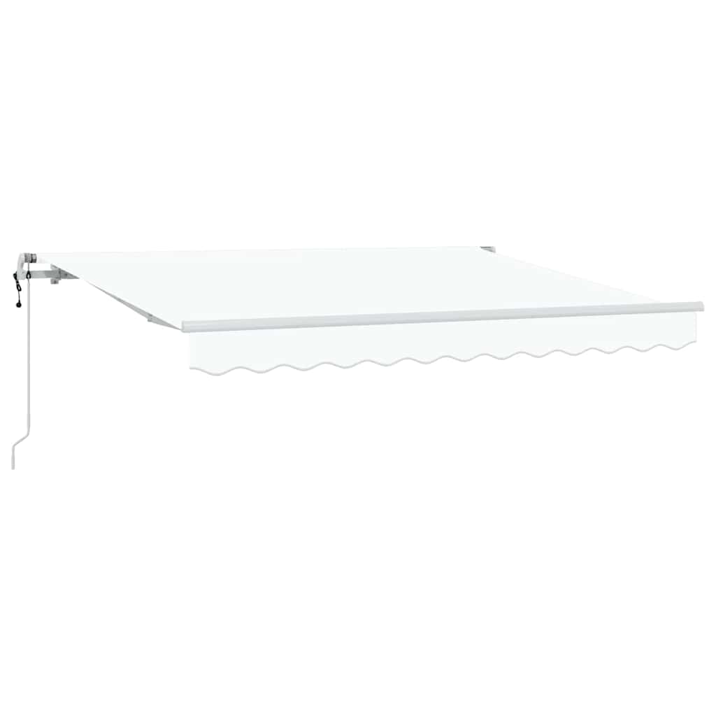 Einziehbare Markise Weiß 250 x 200 cm Stoff