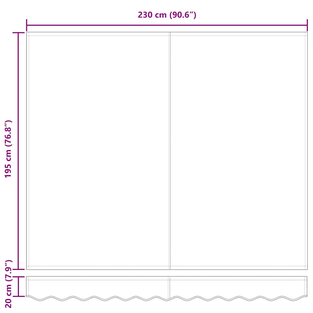 Einziehbare Markise Grün 250 x 200 cm Stoff