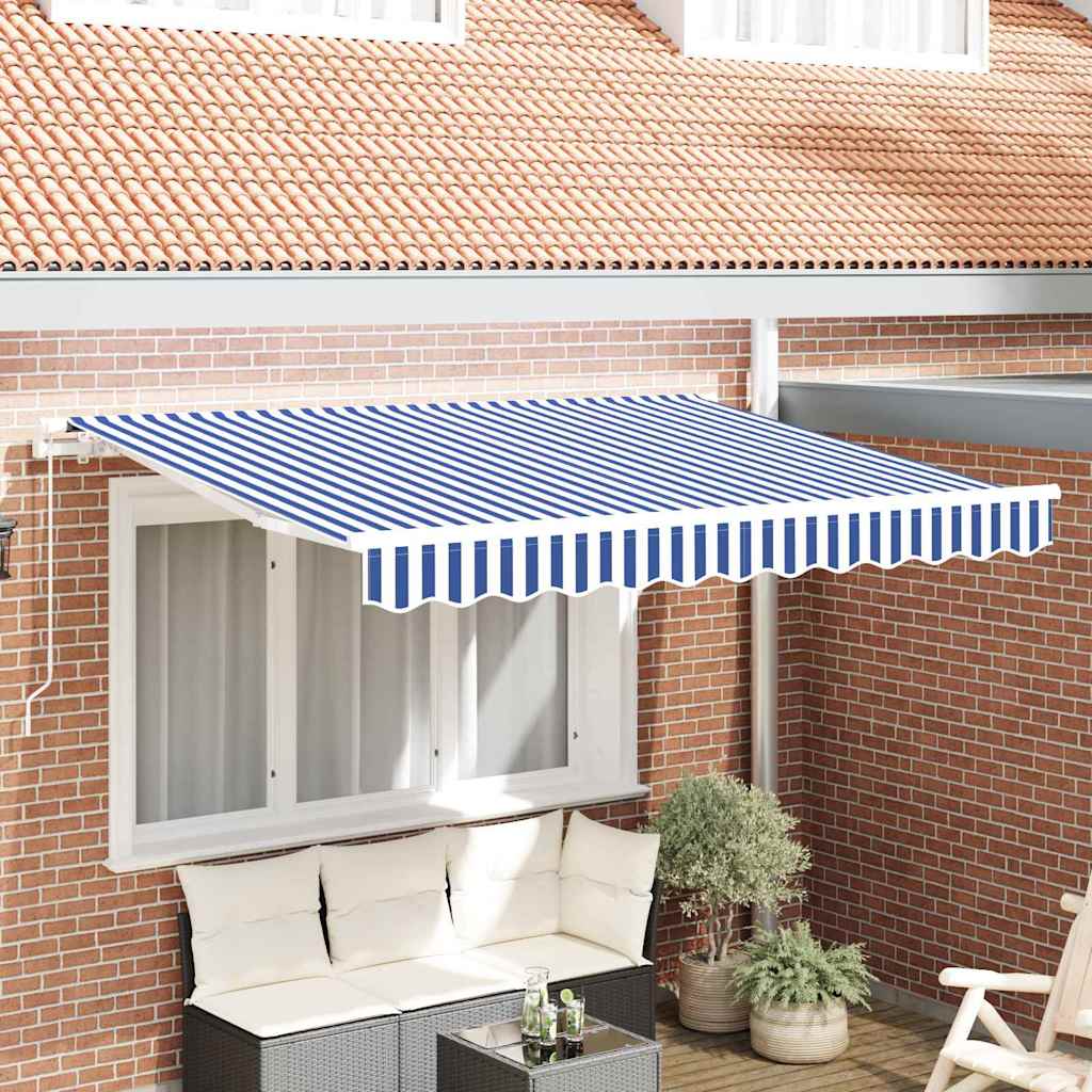Einziehbare Markise Blau 300 x 200 cm Stoff