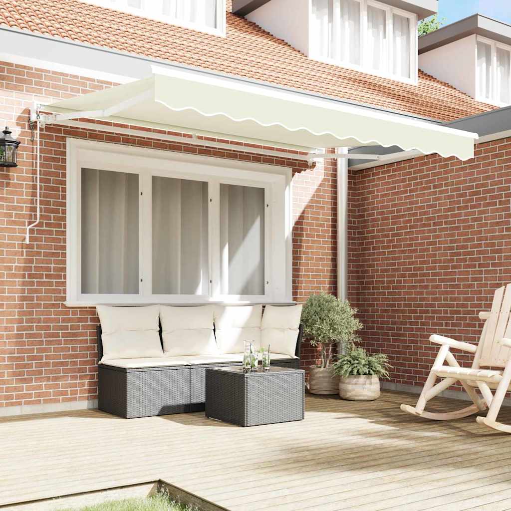 Markisenrahmen Creme 300 x 200 cm Polyester mit PU-Beschichtung