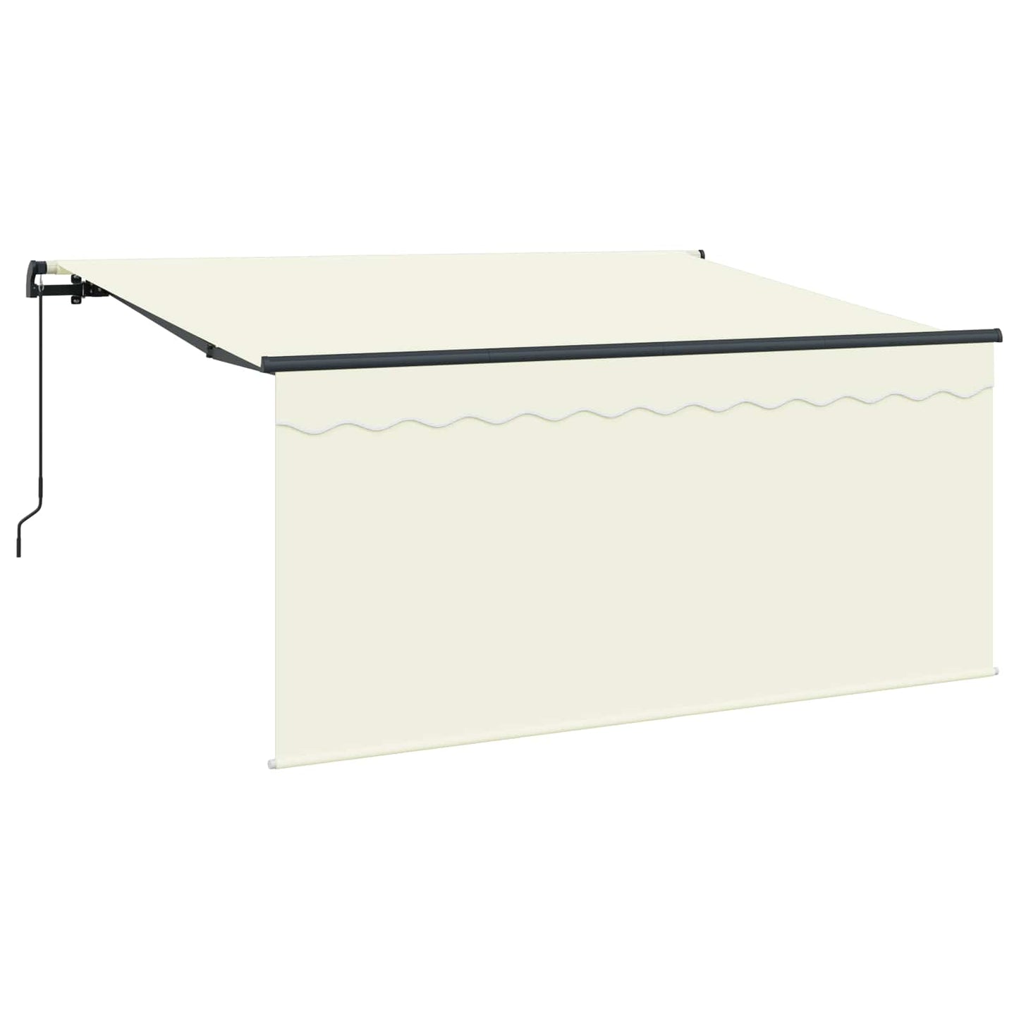 Einziehbare Markise Creme 300 x 200 cm Polyester und Aluminium
