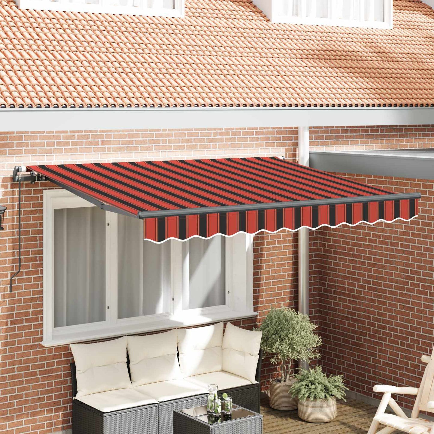 Einziehbare Markise Orange 300 x 200 cm Stoff