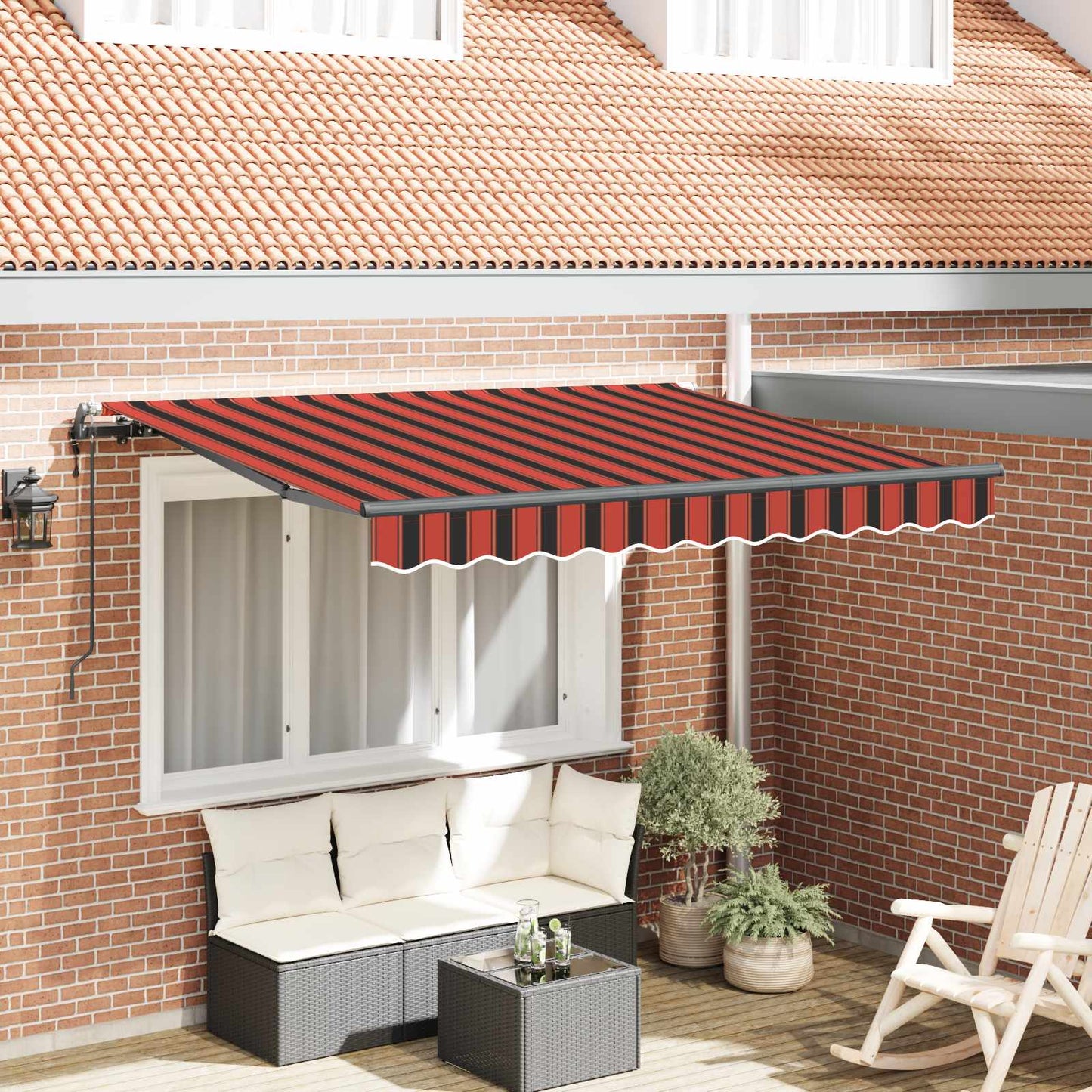 Einziehbare Markise Orange 300 x 200 cm Stoff