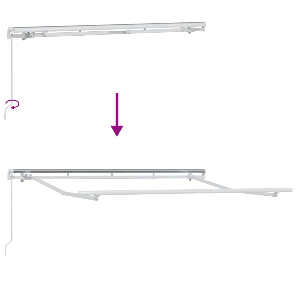 Einziehbare Markise Bordeauxrot 300 x 200 cm Stoff