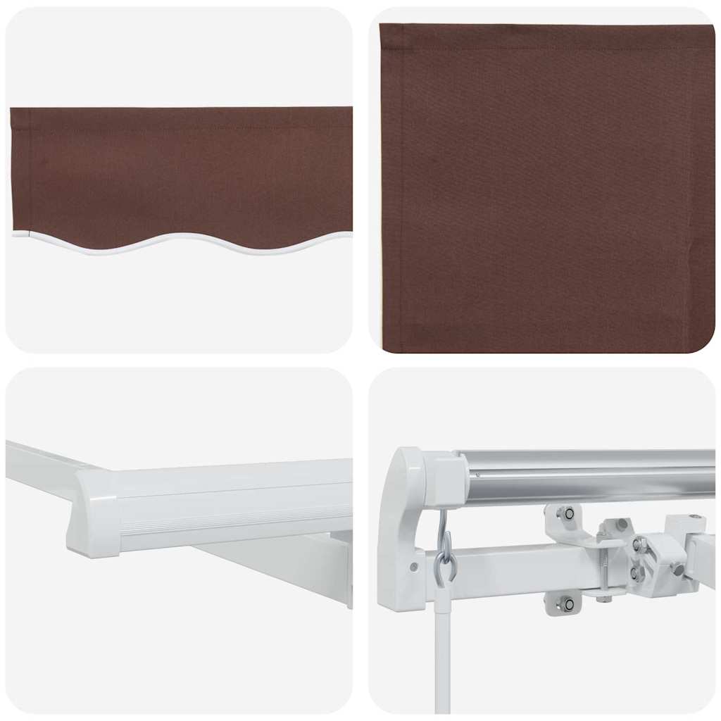 Einziehbare Markise Braun 300 x 200 cm Stoff