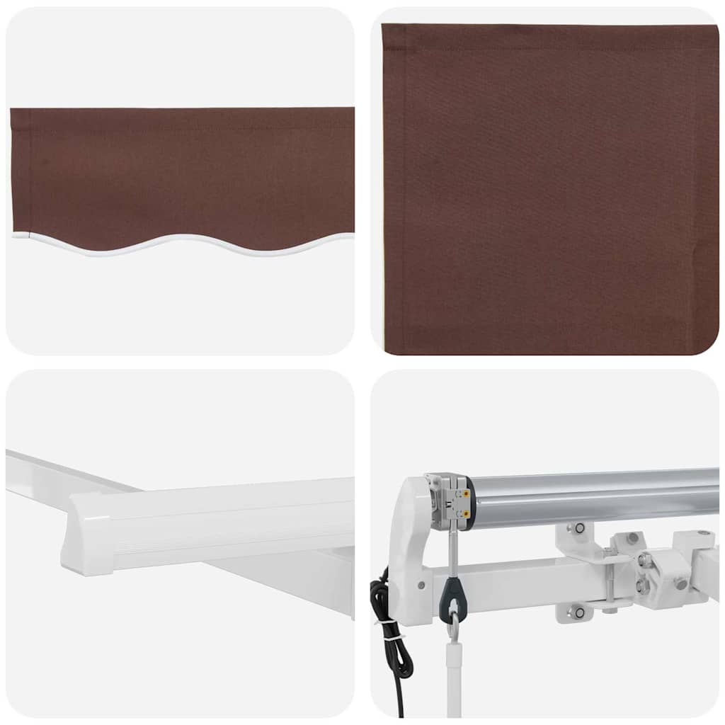 Einziehbare Markise Braun 300 x 200 cm Stoff