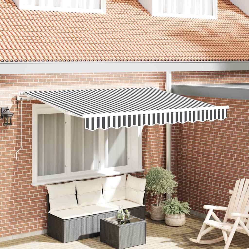 Einziehbare Markise Anthrazit 300 x 200 cm Stoff