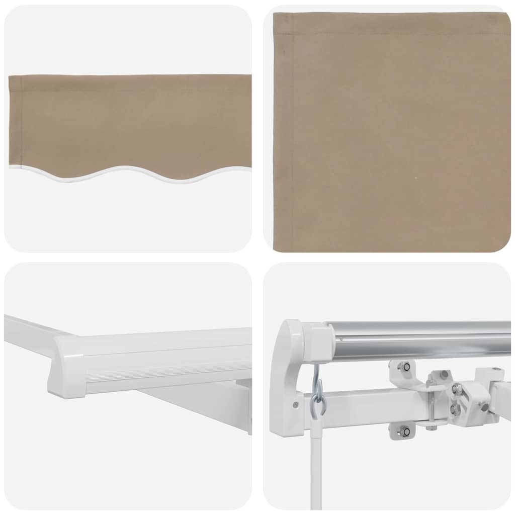 Einziehbare Markise Beige 300 x 200 cm Stoff