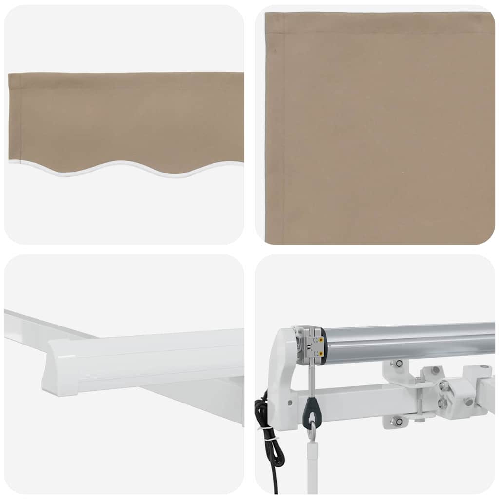 Einziehbare Markise Beige 300 x 200 cm Stoff