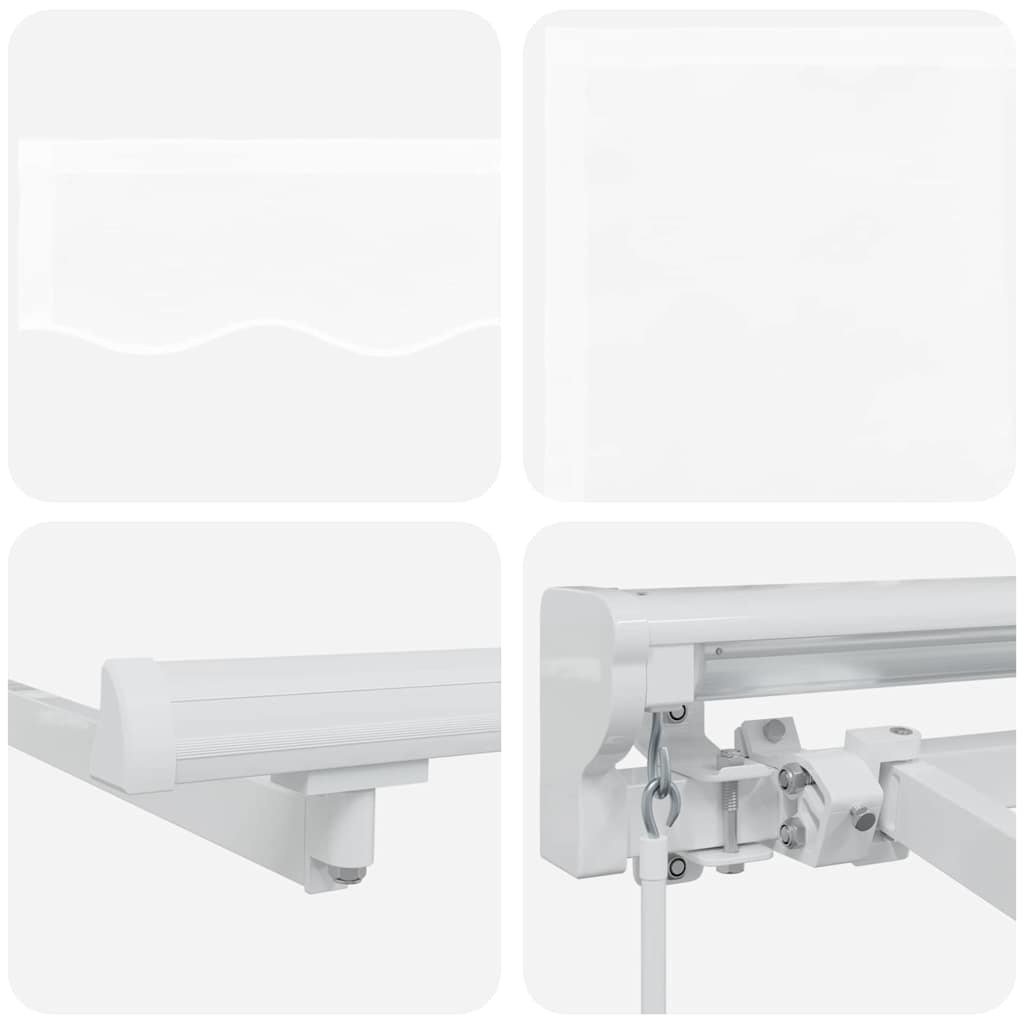 Markisenrahmen Weiß 300 x 200 cm Polyester mit PU-Beschichtung
