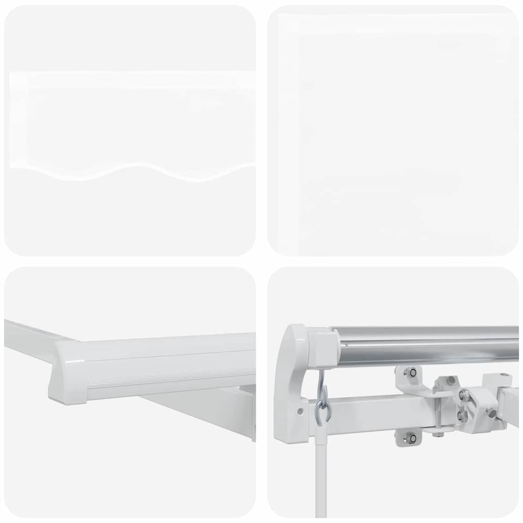 Einziehbare Markise Weiß 300 x 200 cm Stoff
