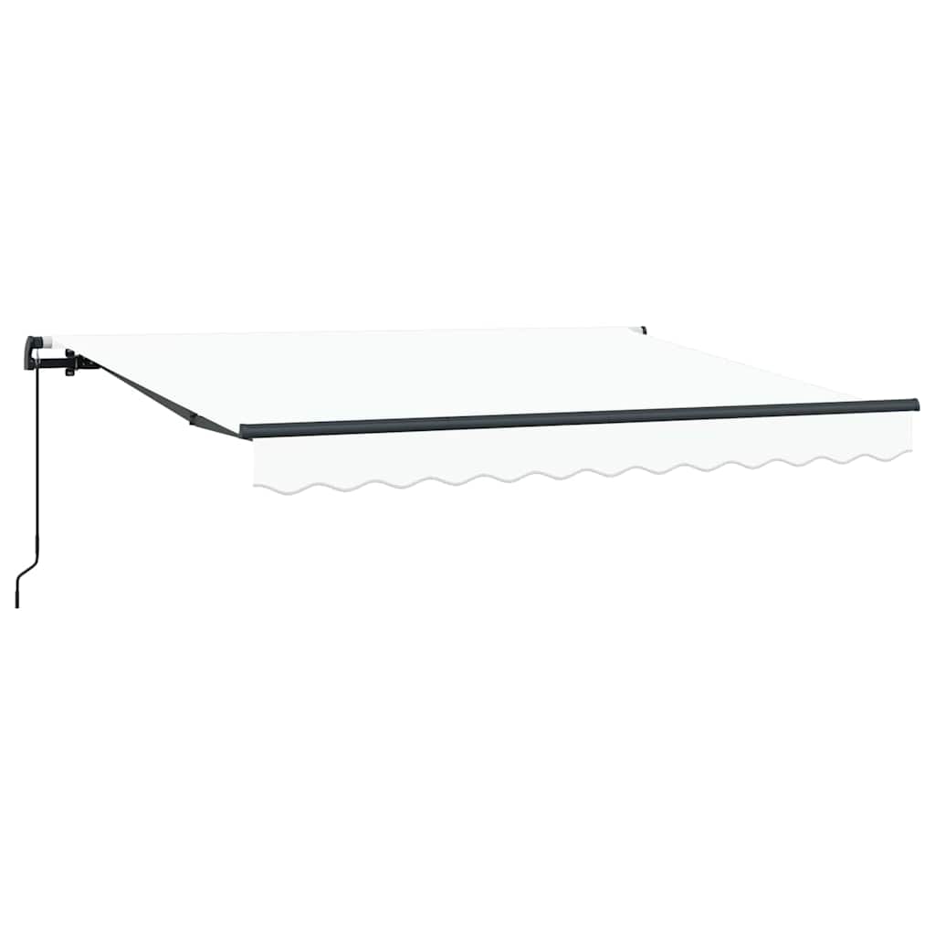 Einziehbare Markise Weiß 300 x 200 cm Stoff