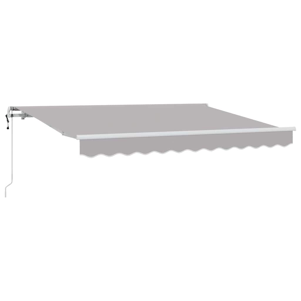 Einziehbare Markise Hellgrau 300 x 200 cm Stoff