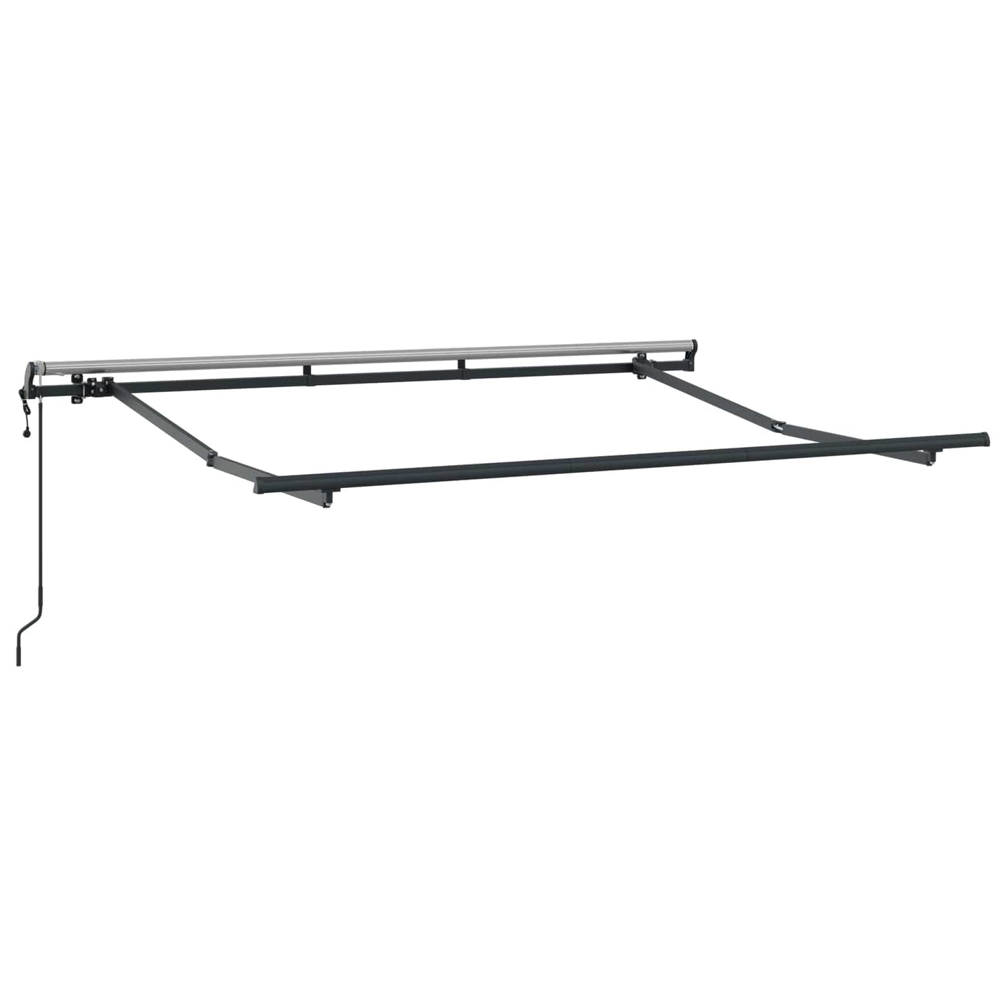 Einziehbare Markise Hellgrau 300 x 200 cm Stoff
