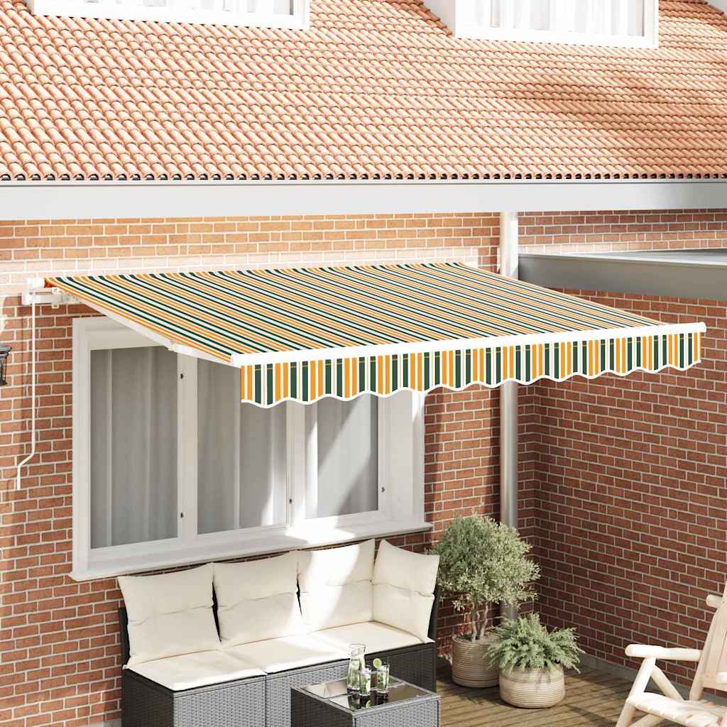 Einziehbare Markise Grün 300 x 200 cm Stoff
