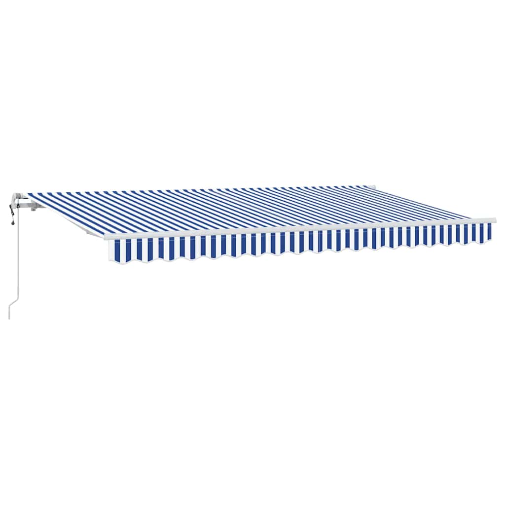 Einziehbare Markise Blau 350 x 200 cm Stoff