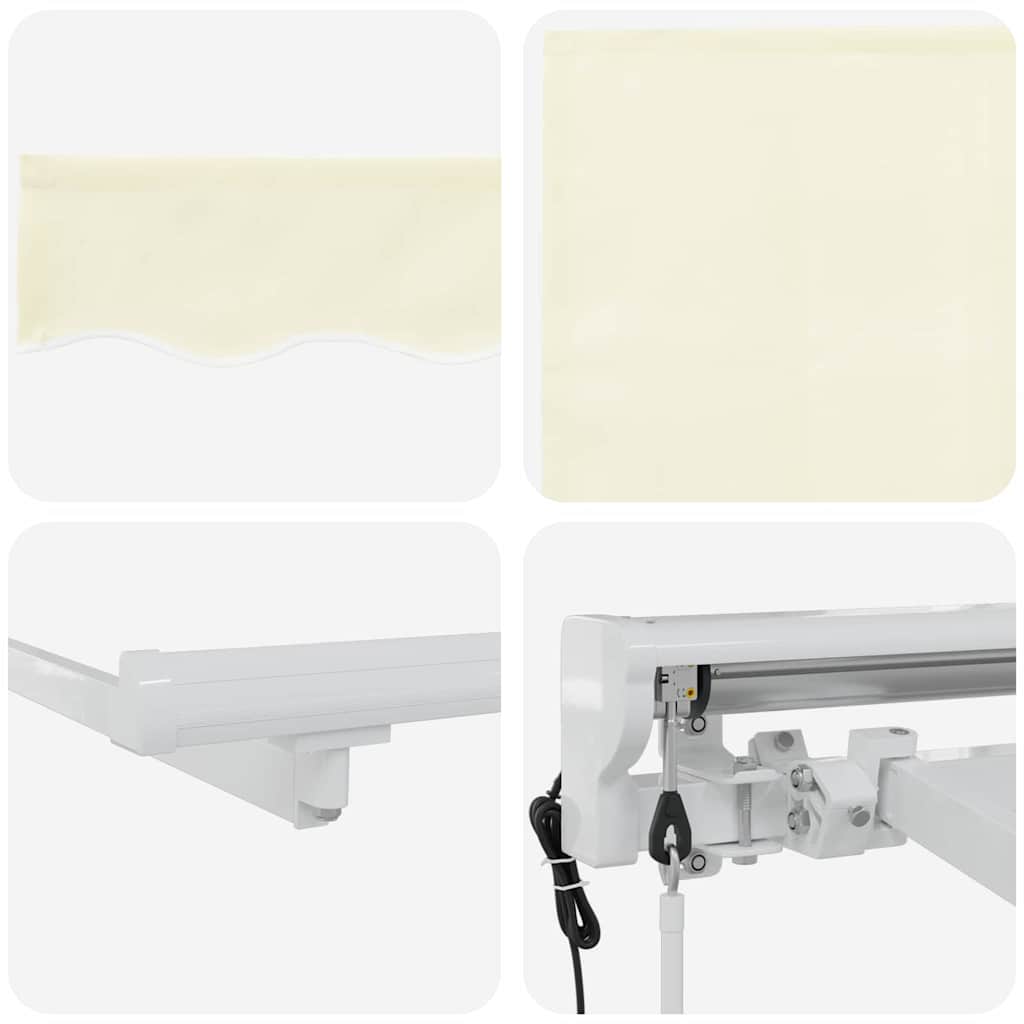 Markisenrahmen Creme 350 x 200 cm Polyester mit PU-Beschichtung