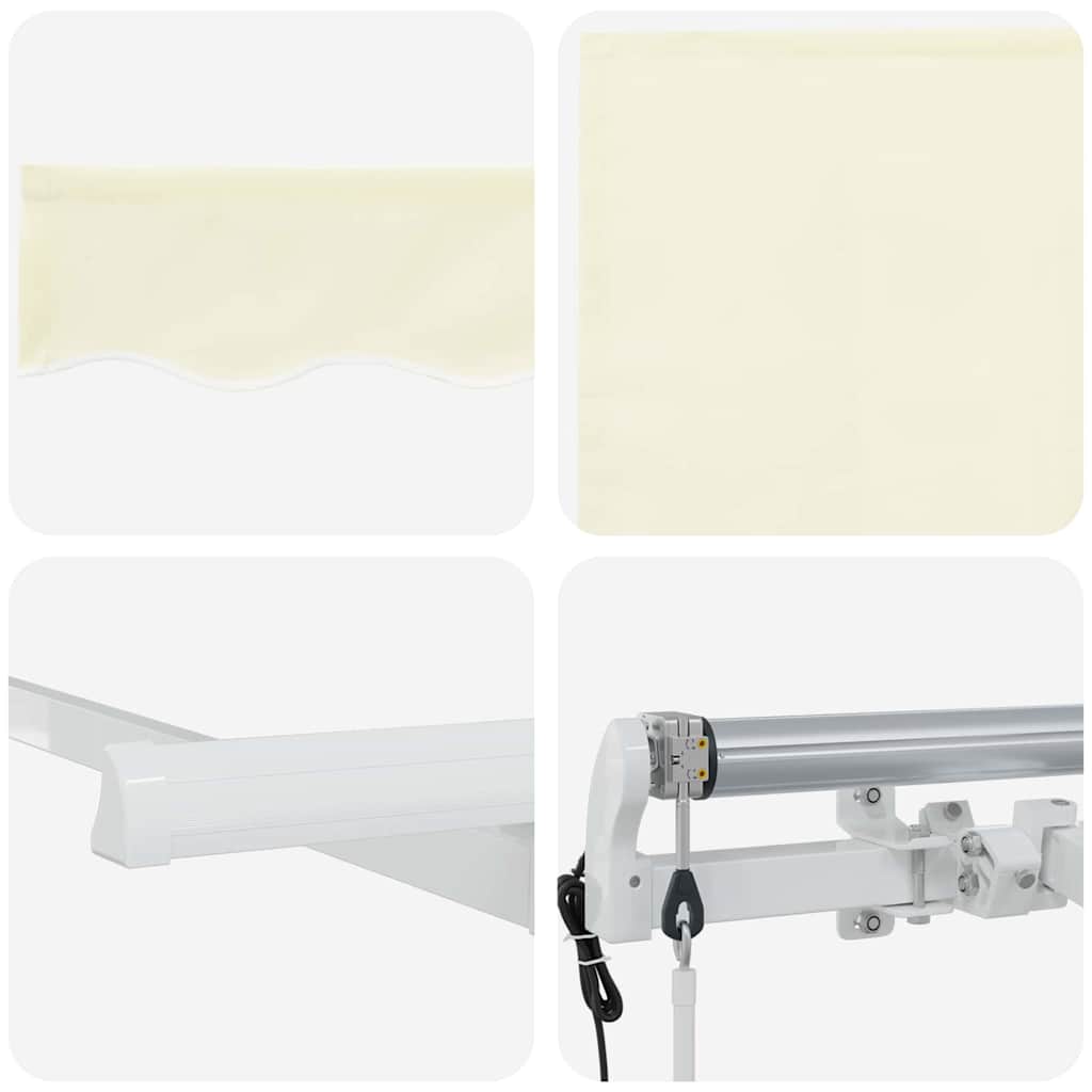 Einziehbare Markise Creme 350 x 200 cm Stoff