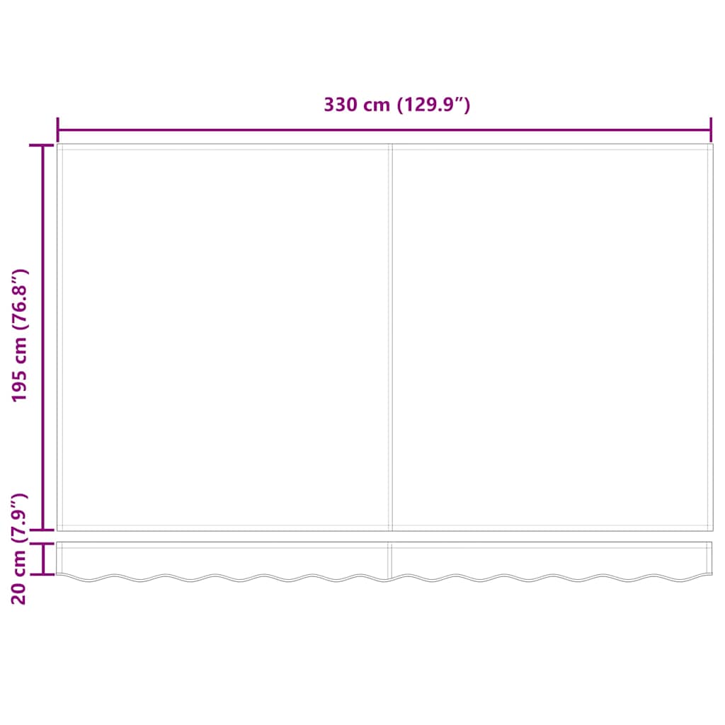 Markisenrahmen Anthrazit 350 x 200 cm